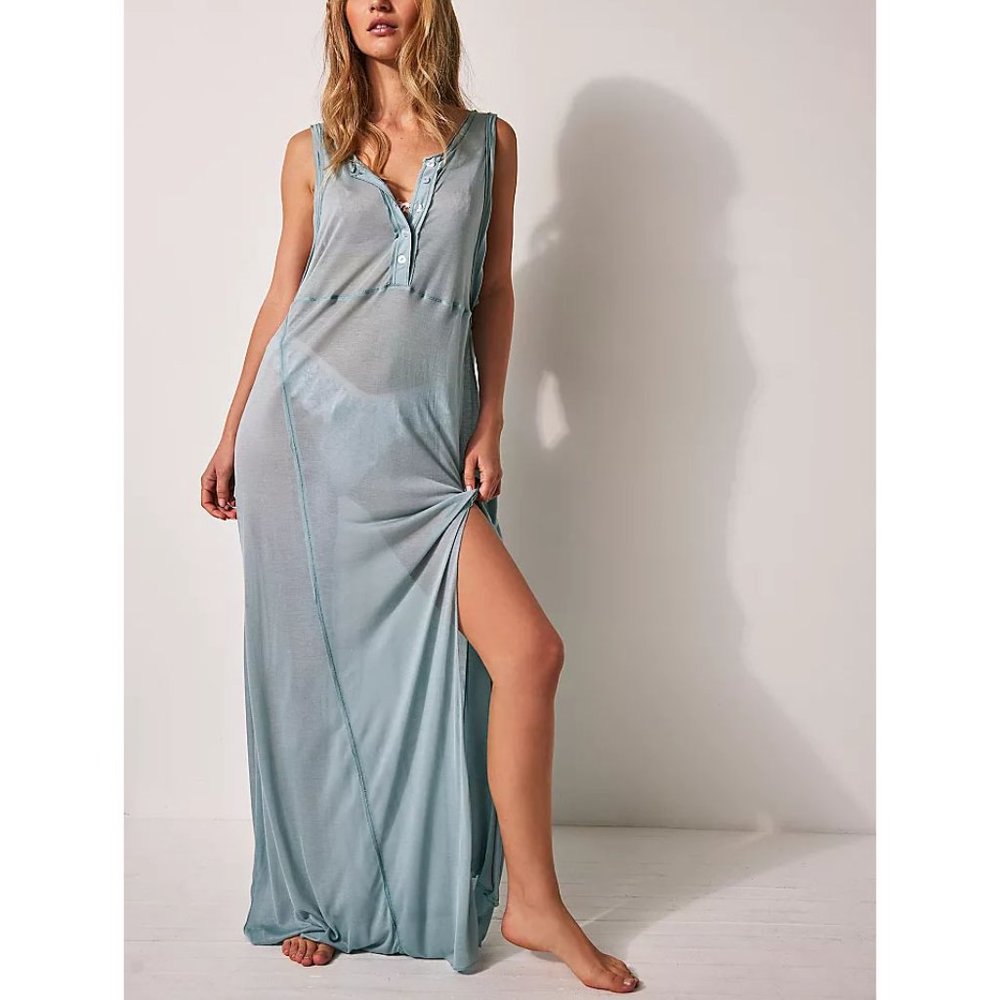 FREE PEOPLE Have To Have It Maxi Tee / Sparkling Water